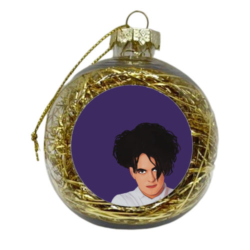 Music Icons: Robert Smith - xmas bauble by Giddy Kipper