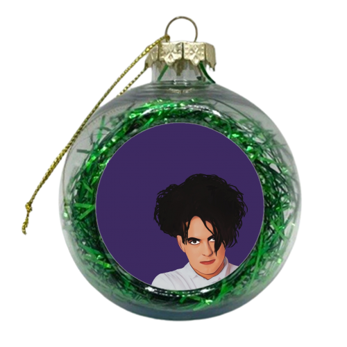 Music Icons: Robert Smith - xmas bauble by Giddy Kipper