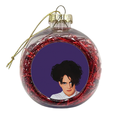Music Icons: Robert Smith - xmas bauble by Giddy Kipper