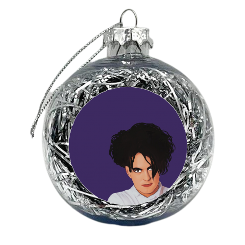 Music Icons: Robert Smith - xmas bauble by Giddy Kipper
