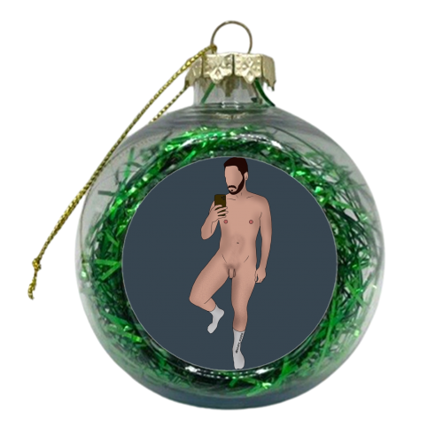 Male nude 1 - xmas bauble by Ben Willis-Payne