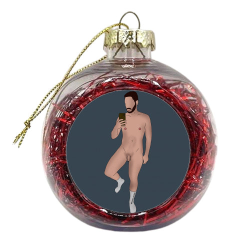 Male nude 1 - xmas bauble by Ben Willis-Payne