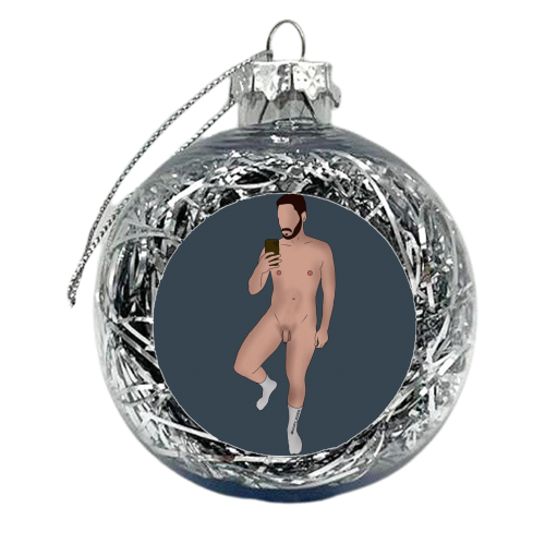 Male nude 1 - xmas bauble by Ben Willis-Payne