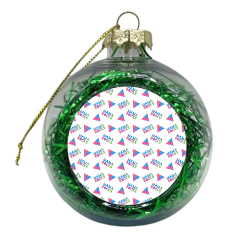 MAMA ROCKS - WHITE - xmas bauble by Cassie Swindlehurst