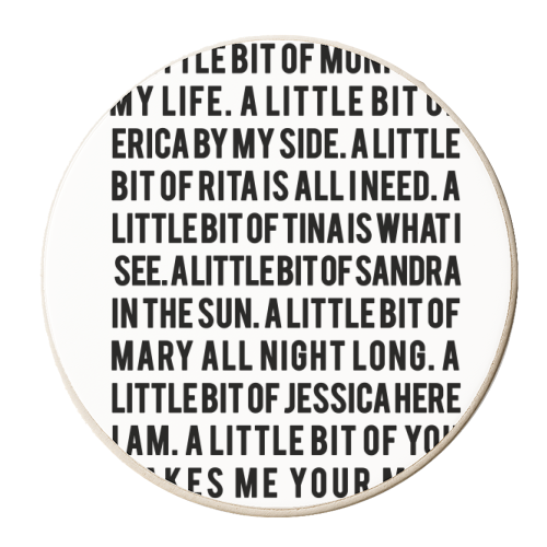 Mambo No.5 - personalised beer coaster by Pink and Pip