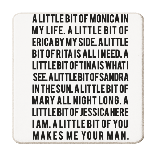 Mambo No.5 - personalised beer coaster by Pink and Pip