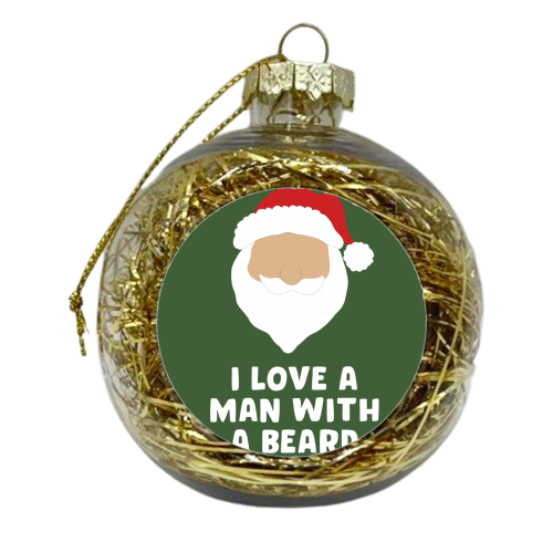 Man With a Beard - xmas bauble by Pink and Pip