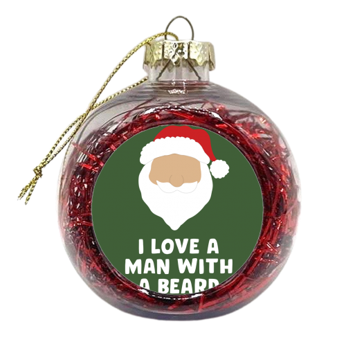 Man With a Beard - xmas bauble by Pink and Pip