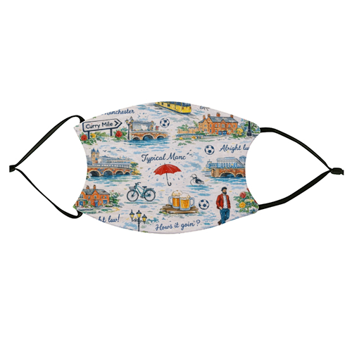 Manc - face cover mask by Ms Doodle