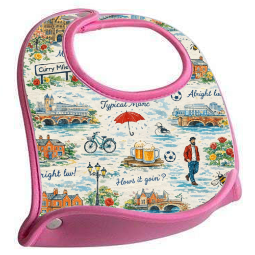 Manc - feeding bib by Ms Doodle