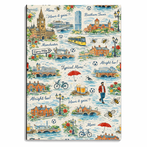 Manc - personalised A4, A5, A6 notebook by Ms Doodle