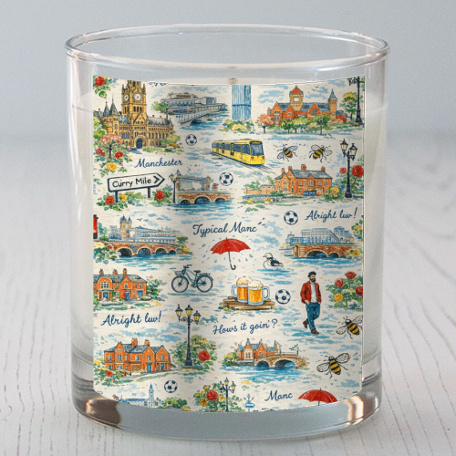 Manc - scented candle by Ms Doodle