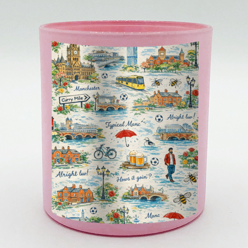 Manc - scented candle by Ms Doodle