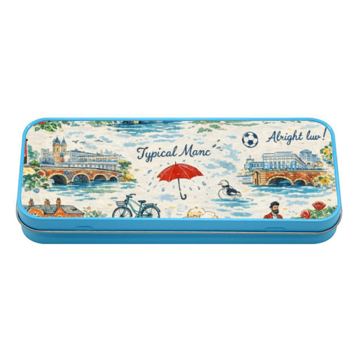Manc - tin pencil case by Ms Doodle