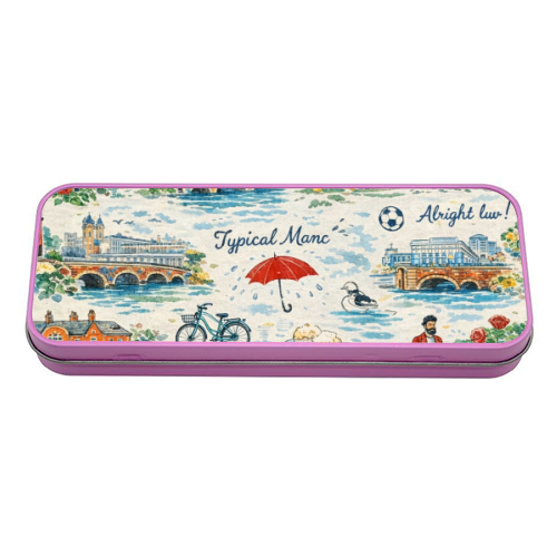 Manc - tin pencil case by Ms Doodle