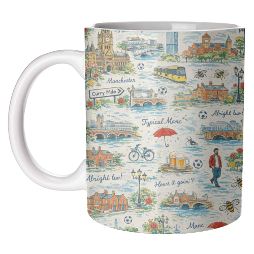 Manc - unique mug by Ms Doodle
