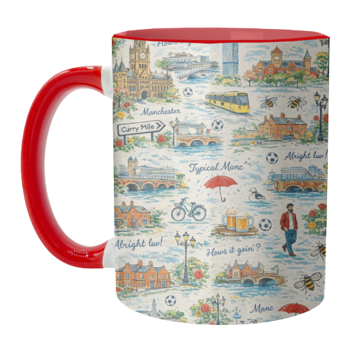 Manc - unique mug by Ms Doodle