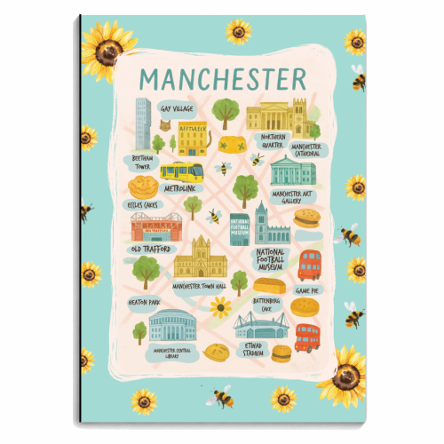 Manchester Bee Map! - personalised A4, A5, A6 notebook by The Yellow Box