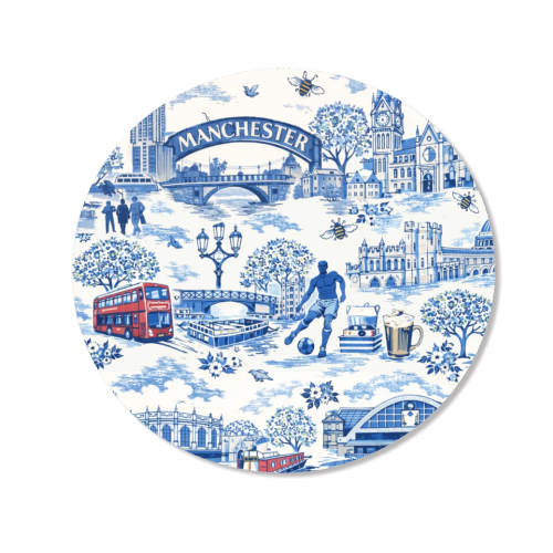 Manchester Blue Toile - Magnet by Ms Doodle