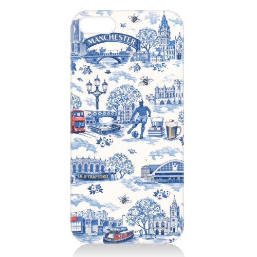 Manchester Blue Toile - unique phone case by Ms Doodle
