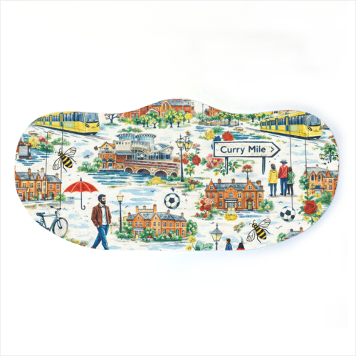 Manchester Colourful Ditsy - face cover mask by Ms Doodle