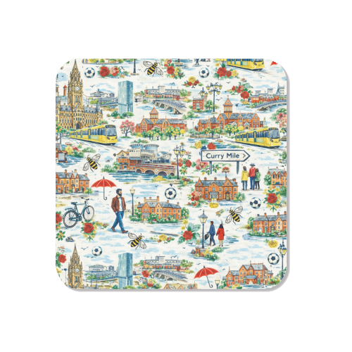 Manchester Colourful Ditsy - Magnet by Ms Doodle