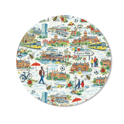 Manchester Colourful Ditsy - Magnet by Ms Doodle