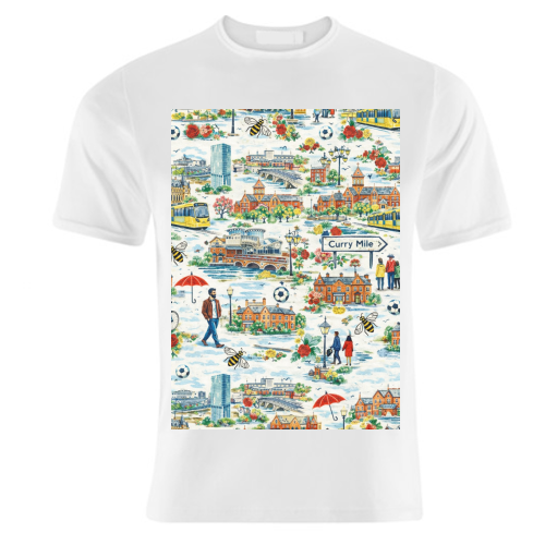 Manchester Colourful Ditsy - unique t shirt by Ms Doodle