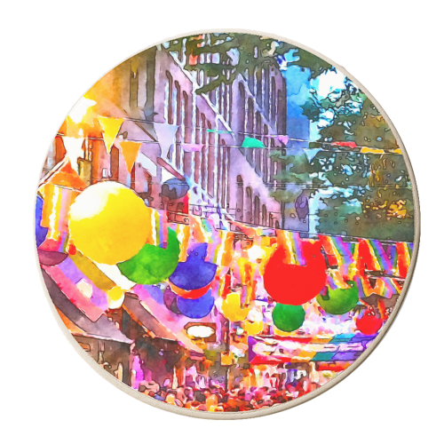 Manchester Gay Village - personalised beer coaster by AP