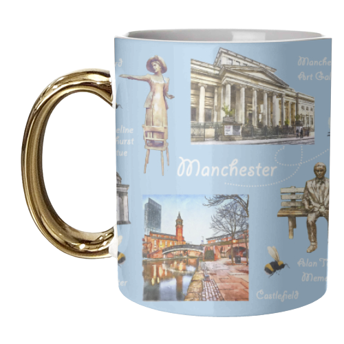 Manchester Landmarks - unique mug by AP