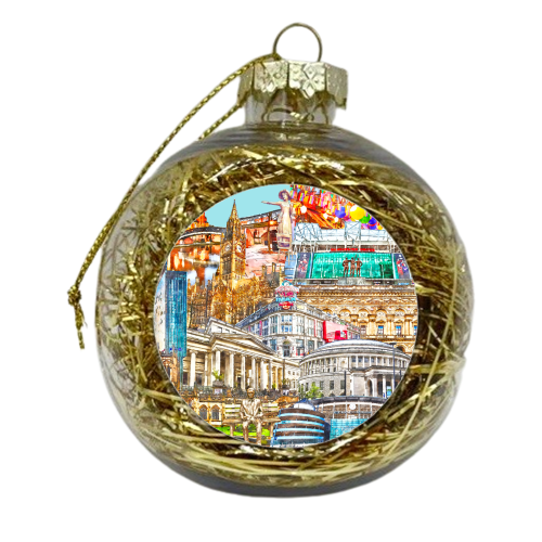 Manchester Mash Up - xmas bauble by AP