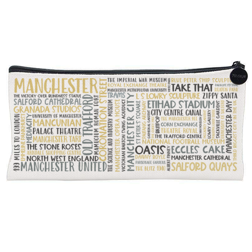 Manchester Mug - flat pencil case by All About Words Designs