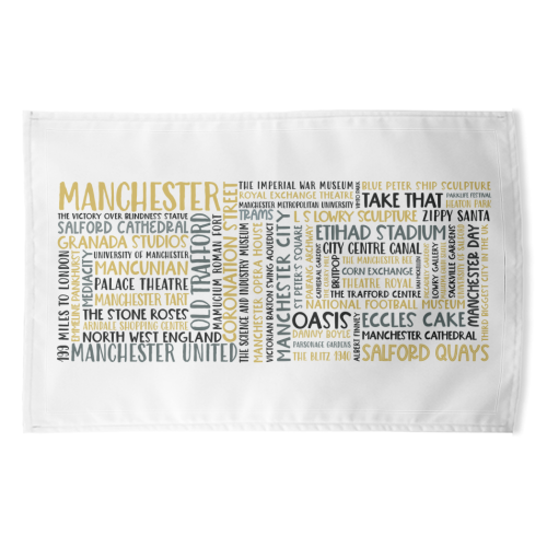 Manchester Mug - funny tea towel by All About Words Designs