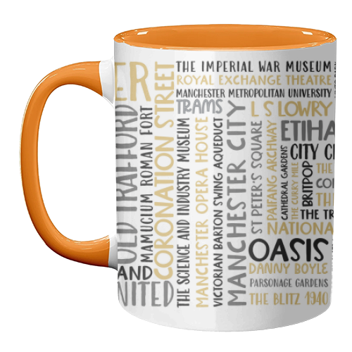 Manchester Mug - unique mug by All About Words Designs