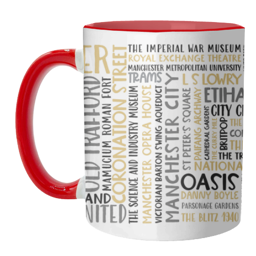 Manchester Mug - unique mug by All About Words Designs