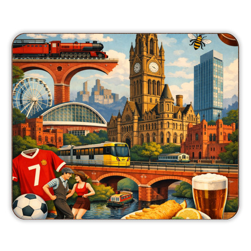 Manchester Poster - designer placemat by AP