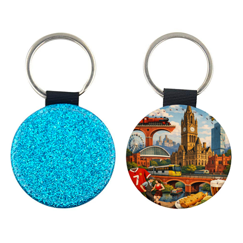 Manchester Poster - keyring by AP