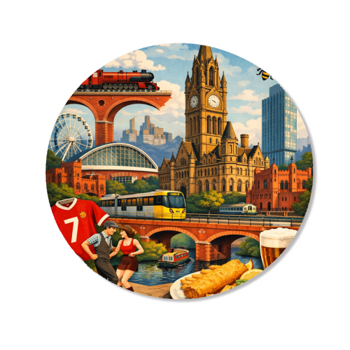 Manchester Poster - Magnet by AP