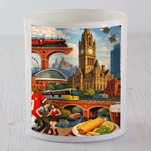Manchester Poster - scented candle by AP