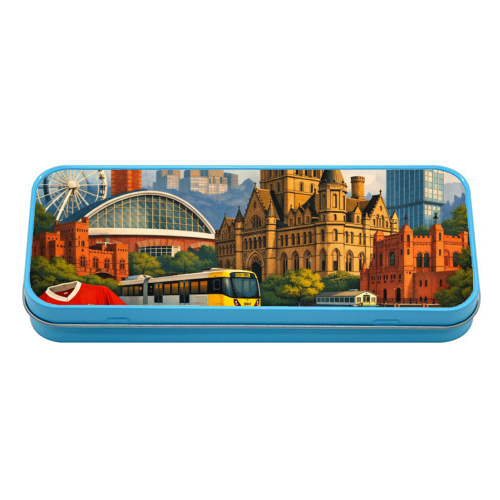 Manchester Poster - tin pencil case by AP
