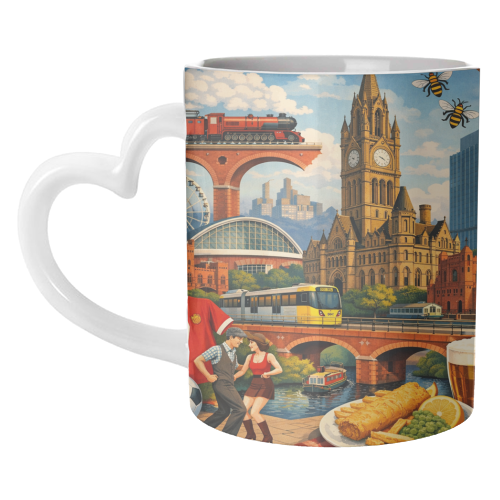 Manchester Poster - unique mug by AP