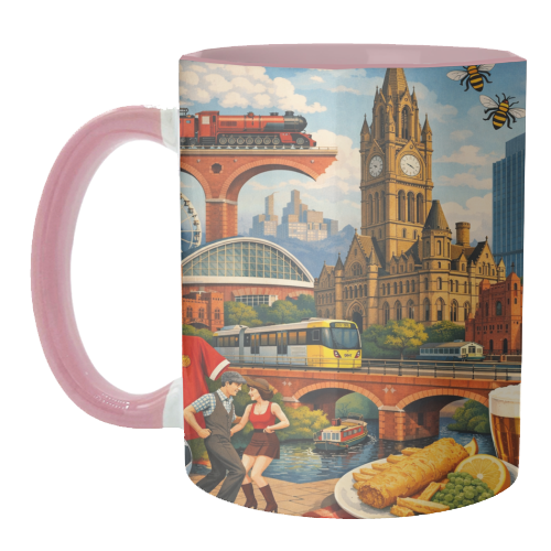 Manchester Poster - unique mug by AP