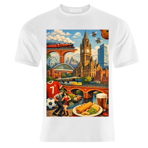 Manchester Poster - unique t shirt by AP