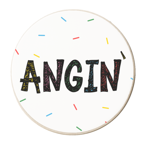 Manchester Slang Angin ' - Hanging - Mancunian - personalised beer coaster by Lisa Wardle