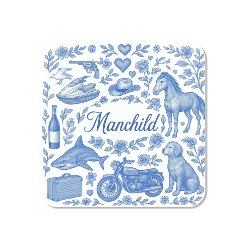 Manchild Blue - Magnet by Lilly Rose