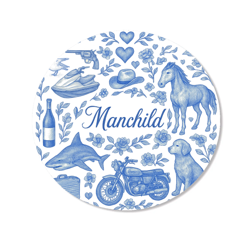 Manchild Blue - Magnet by Lilly Rose