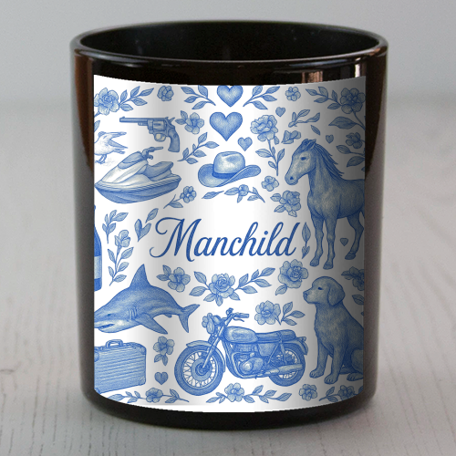 Manchild Blue - scented candle by Lilly Rose