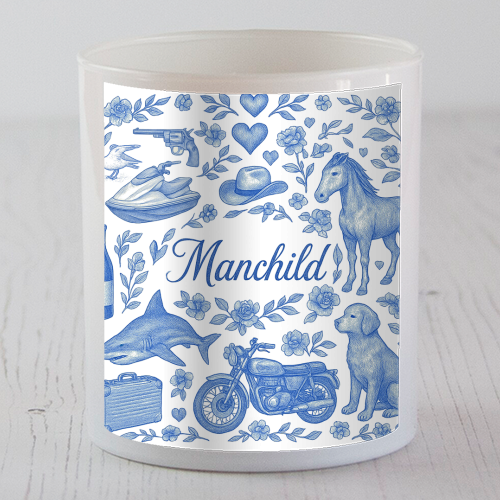 Manchild Blue - scented candle by Lilly Rose