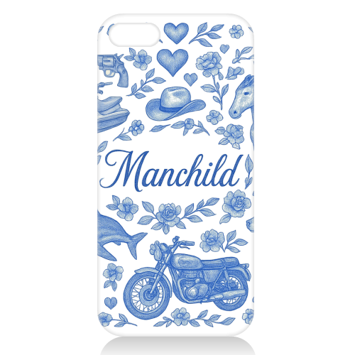 Manchild Blue - unique phone case by Lilly Rose