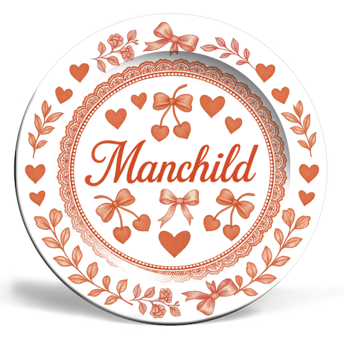 Manchild - ceramic dinner plate by Lilly Rose